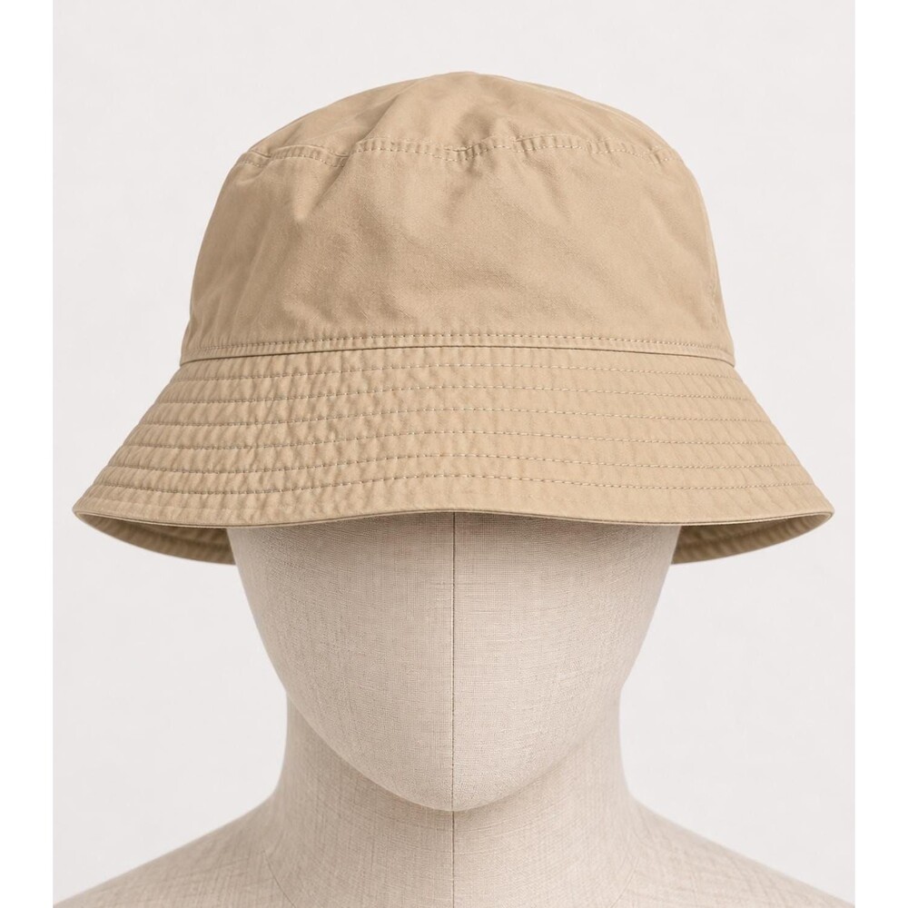 Nordstrom Beige Cotton Bucket Hat Made in Italy One Size Tan Khaki Sun Hat